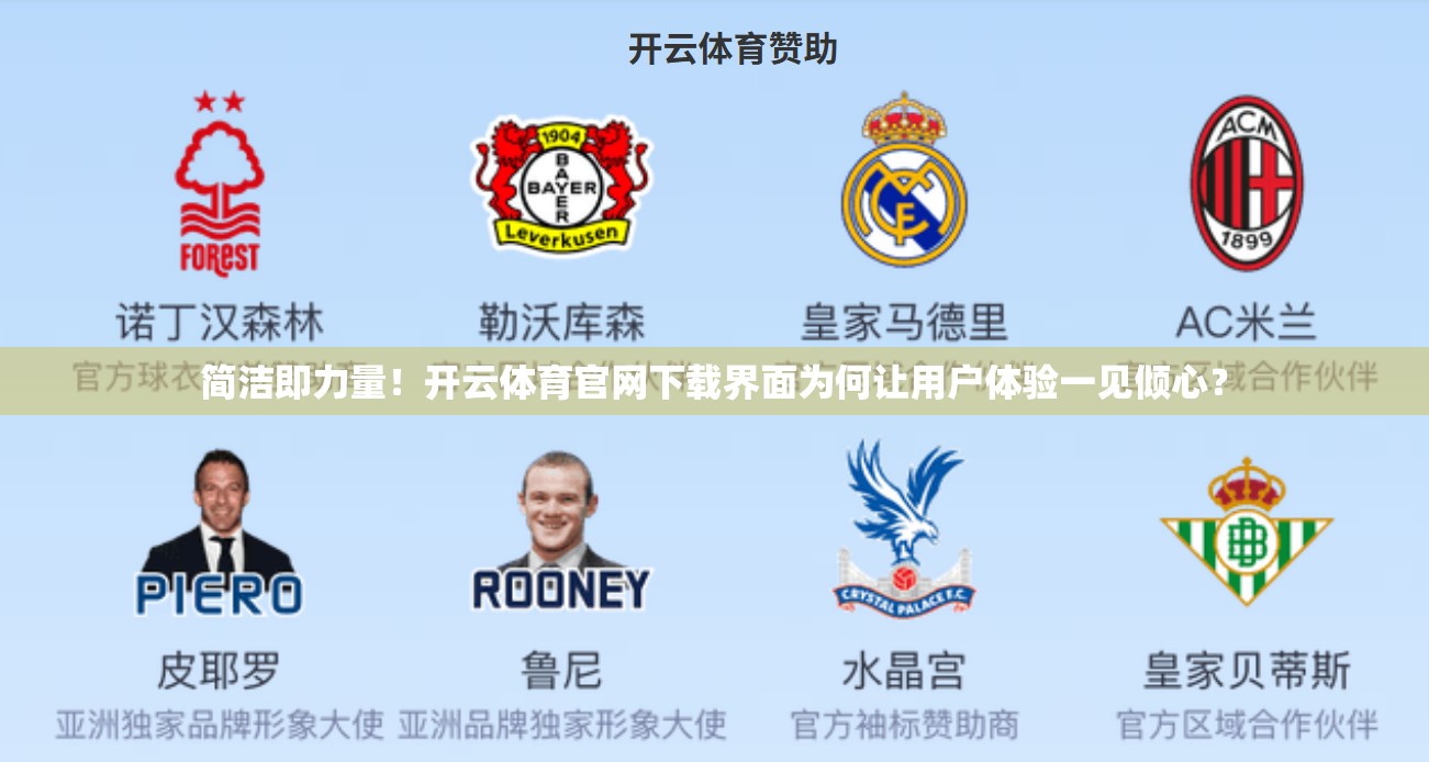 简洁即力量！开云体育官网下载界面为何让用户体验一见倾心？