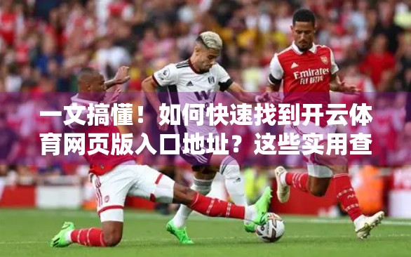 一文搞懂！如何快速找到开云体育网页版入口地址？这些实用查询方法你必须收藏！