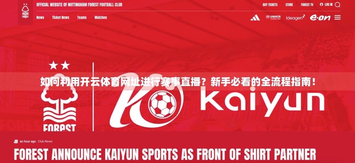 如何利用开云体育网址进行赛事直播？新手必看的全流程指南！